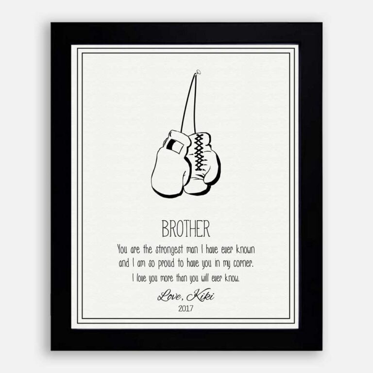 Handcrafted Gift With Heartfelt Message & Boxing Gloves