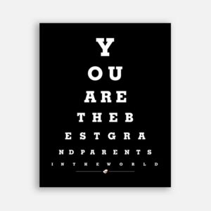 Grandparents Eye Chart Best Grandparents In The World Grandmother Grandfather #CWA-1015