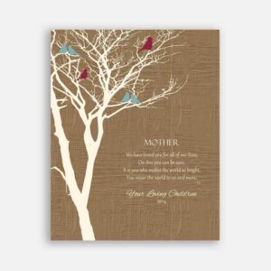 Mothers Day Gift For Mum Gift From Bride or Groom Family Tree Wedding Poem Verse Thank You Gift Birthday Gift #CWA-1034