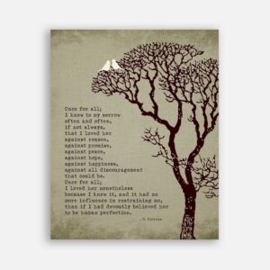 10th Tin Anniversary Once And For All To My Sorrow Charles Dickens Gift 40th 50th Anniversary #CWA-1035