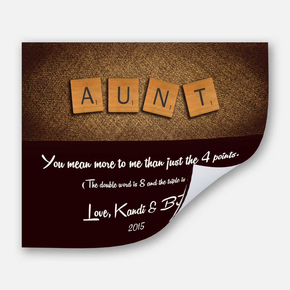 Aunt Scrabble Letters Custom Art Gift From Niece Nephew #CWA-1045 - Image 5