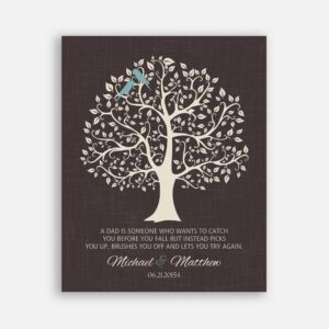 Father Brown Blue A Dad Is Someone Who Wants To Catch You Before You Fall Fathers Day #CWA-1057