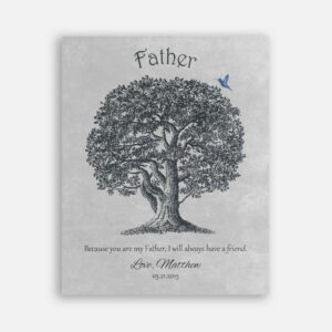 Father Oak Tree Hummingbird Because You Are My Father I Will Always Have A Friend Fathers Day Gift #CWA-1230