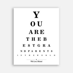Grandparents Day Best Grandparents in The World Word Design Eye Chart on White Background #CWA-1268