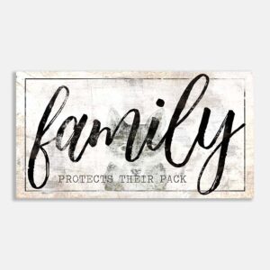 Family Protects Their Pack Wolf Farmhouse Wall Decor #FF-1003