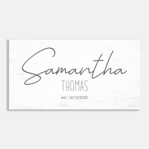 Typography First Name and Last Name Farmhouse Decor #FF-1012