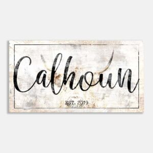 Custom Family Name Highland Cow Farmhouse Rustic Sign #FF-1031