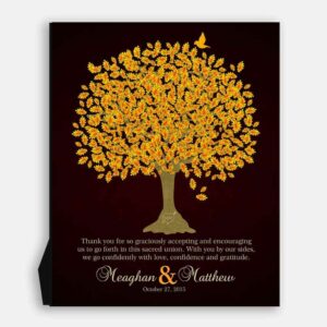 Thank You Gift For Parents Personalized Gift For Mother of Groom or Bride Family Wedding Poem Tree Gift For Mom and Dad #LT-1105