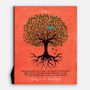 Gift For Sister Family Tree Roots Remain As One Personalized Gift For Sister From Sisteror Sister-In-Law #LT-1112