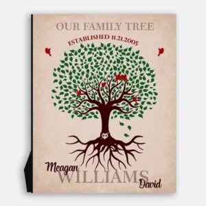 Custom Family Tree Roots Our Family Tree Gift For Couple Anniversary Housewarming Grandparents Personalized #LT-1129