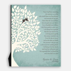 1st First Wedding Anniversary Paper 1 Corinthians 13 Love Is Patient Gift For Couple Wedding Poem Tree 1st 2nd 10th Gift For Mom and Dad #LT-1130