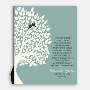 Gift For Sister Family Tree Sister Shares A P of Me Personalized Gift For Sister From Sisteror Sister-In-Law Wedding Poem#LT-1145