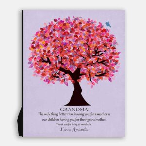 Gift For Grandma Personalized Gift For Grandmother's Day Birthday Christmas Pink Purple Canopy Wedding Tree Birthday Thank You #LT-1177