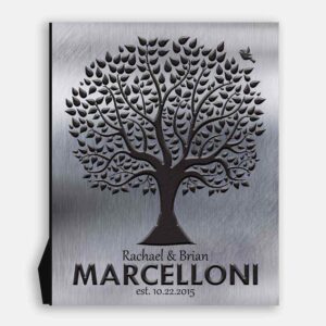 Family Tree Established Date Tin Background DesignFor 10 Year Anniversary Personalied Family Gift #1212