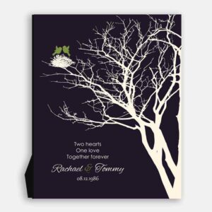 1st Year Anniversary Peridot Personalized Family Wedding Tree Gift For Her Gift For Couple #1364