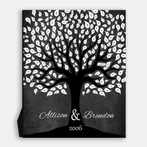 Anniversary Gift For Couple Black White Gray Dramatic Design Ampersand Personalized Gift #1402