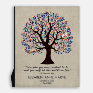 Personalized Gift For Goddaughter Baptism Communion Confirmation Bar Mitzvah Saint Catherine Siena #1458