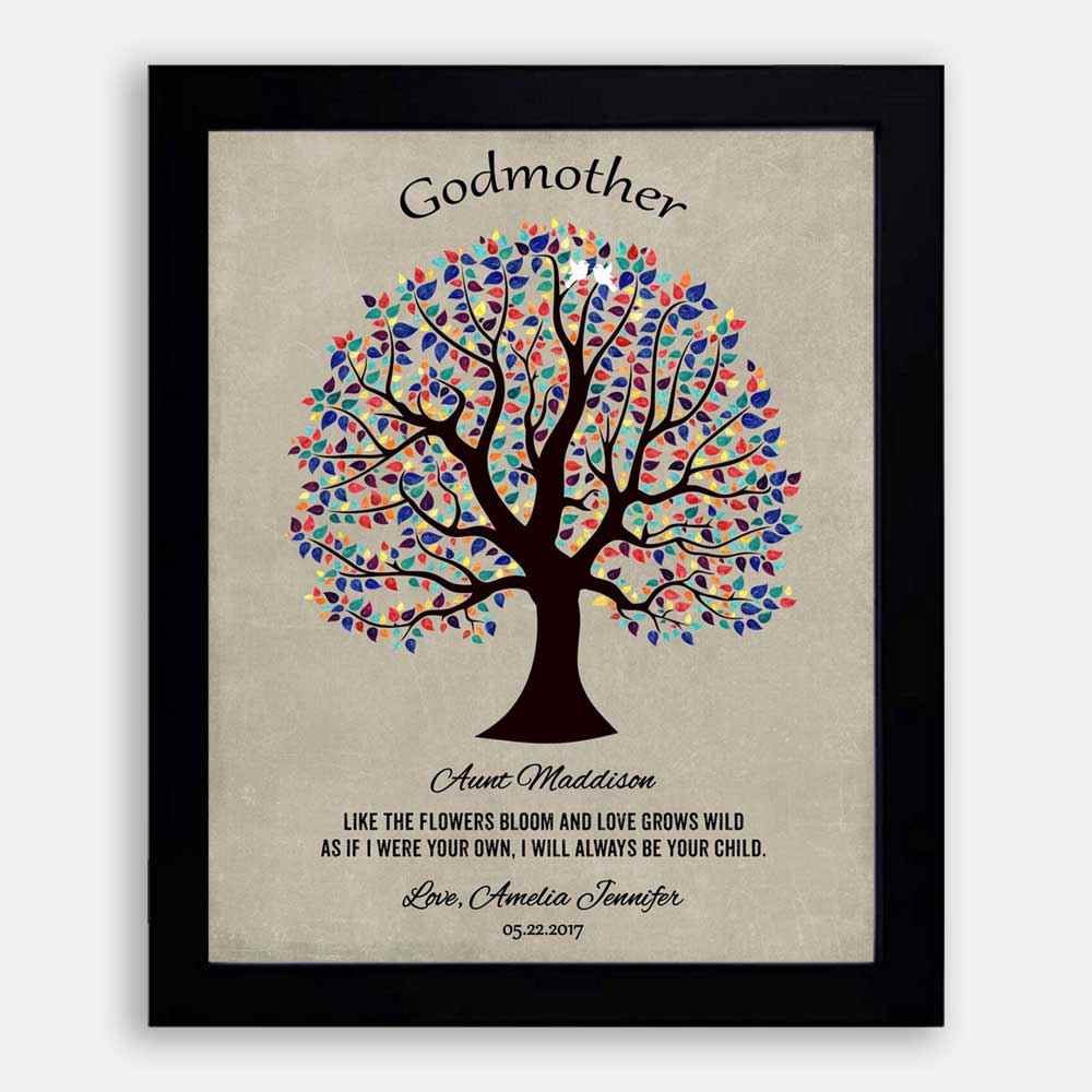 Personalized Gift For Godparent Godmother Godfather Aunt Baptism Communion Confirmation Thank You #1460 - Image 2