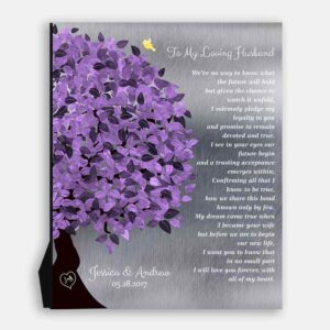 Gift from Bride to Groom on Wedding Day Personalized Gift For Husband Love Poem  #1491