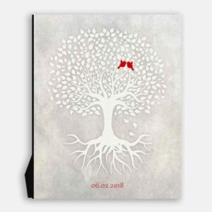 White Minimalist Tree With Rotos