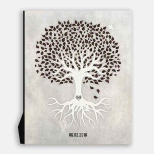 Brown And White Minimalist Tree With Rotos
