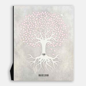 Pink And White Minimalist Tree With Rotos