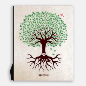 Green And Brown Minimalist Tree With Rotos