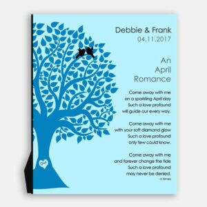 April Romance Love Poem Personalized Engagement Anniversary Gift For Wife Diamond Wedding Day Gift For Husband #1704