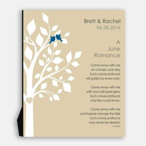 June Romance Love Poem Personalized Engagement Anniversary Gift For Wife Pearl Wedding Day Gift For Husband #1706