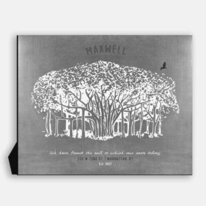 Where My Roots Belong Personalized Housewarming Gift Banyan Tree Entryway Wall Decor Gift For Her  1808