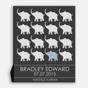 Little Elephants for Blue Room Childrens Art