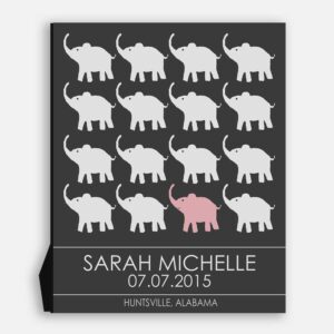 Little Elephants for Pink Room Childrens Art