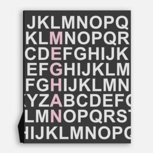 Pink Letters Name Alphabet For Kids