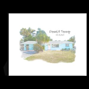 Custom Home Pastel Sketch From Photo - Personalized Watercolor House - Realtor Closing Gift - New Home Gift #1001 Art Print #PMC-1001