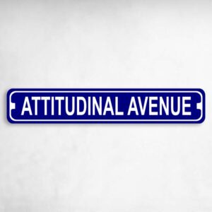 Attitudinal Avenue Novelty Metal Street Sign to add to your sign collection.