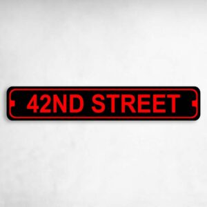 42nd Street New York Novelty Metal Street Sign to add to your sign collection.
